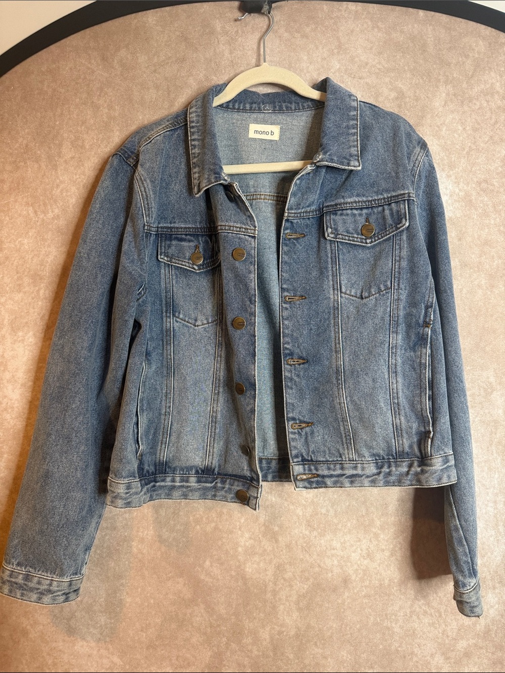 Mono B Classic Blue Denim Jean Jacket
